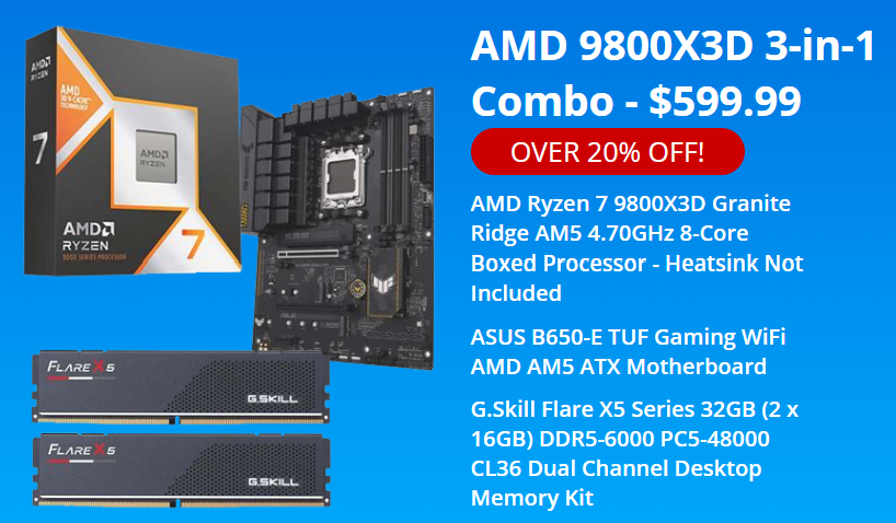 AMD 9800X3D 3-in-1 Combo